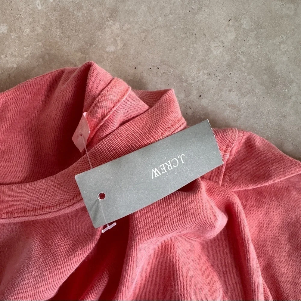 J Crew Orange Vintage Short Sleeve Crew Neck Mens Size L  Cotton T Shirt